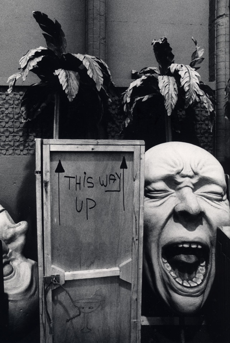 Props outside the Old Vic, London, 1988